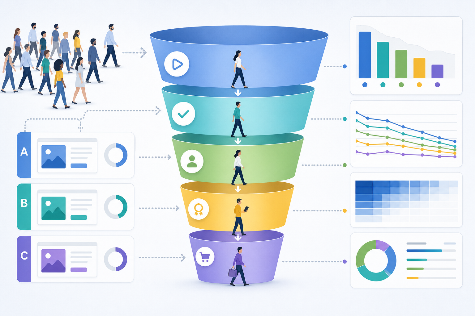 How do you test and measure quiz landing page performance?